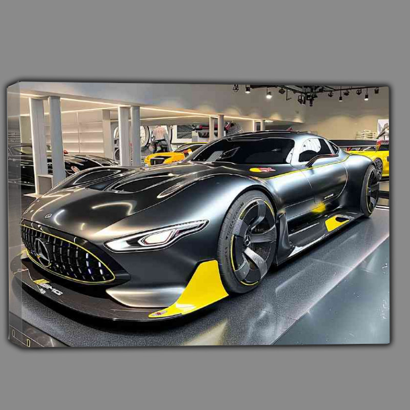 Buy Canvas : (Mercedes style Grey and yellow AMG)