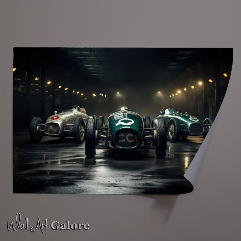 Buy Unframed Poster : (Old school racing cars)