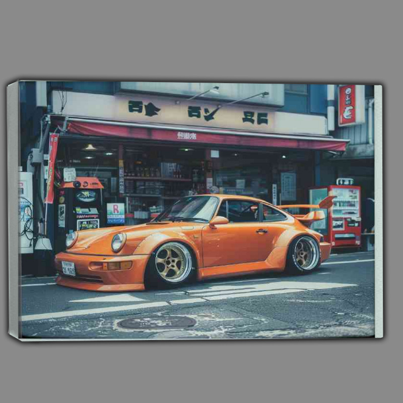 Buy Canvas : (Orange widebody Porsche)