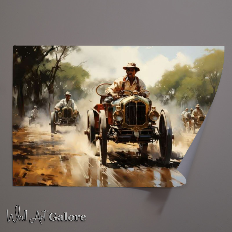 Buy Unframed Poster : (Painted style old school racing)