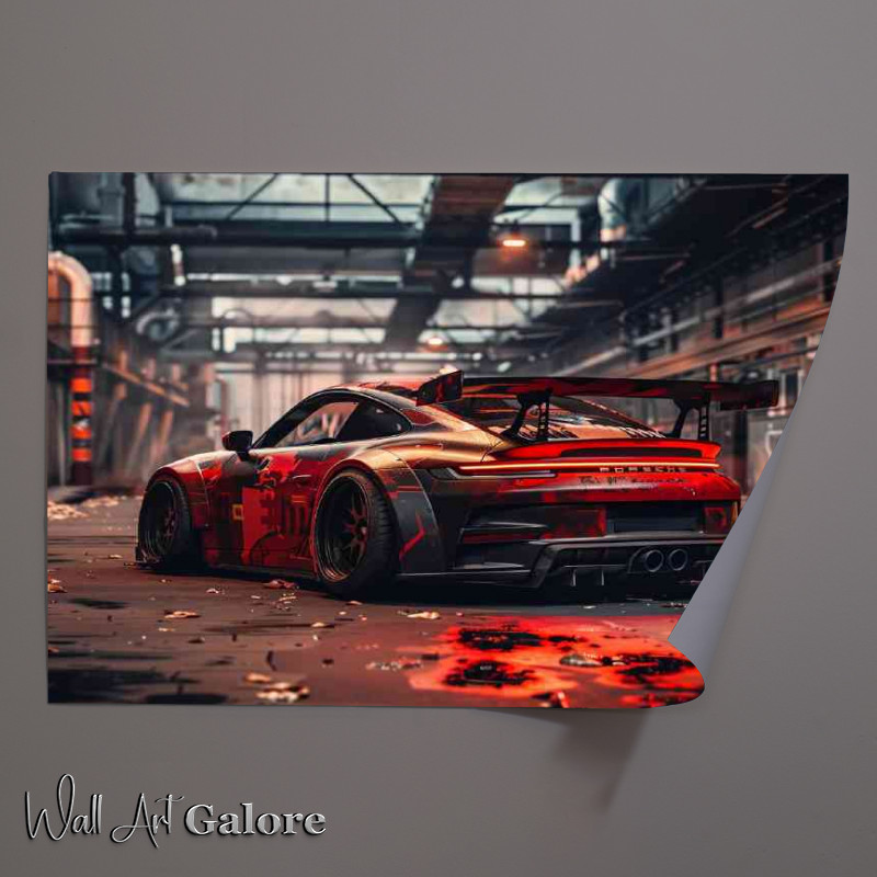 Buy Unframed Poster : (Porsche RUNT sitting in an industrial setting)