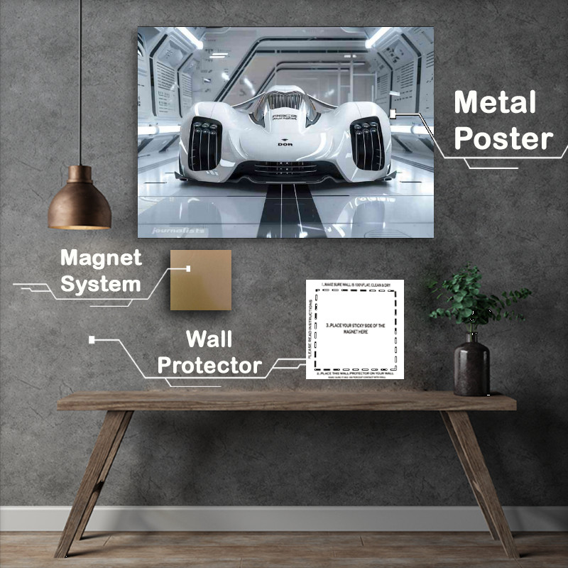 Buy Metal Poster : (Porsche style designed an alien supercar concept)