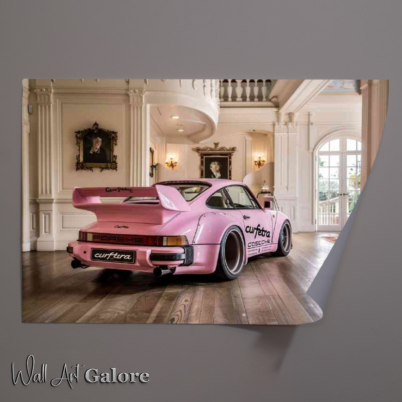 Buy Unframed Poster : (Rear pink widebody Porsche)