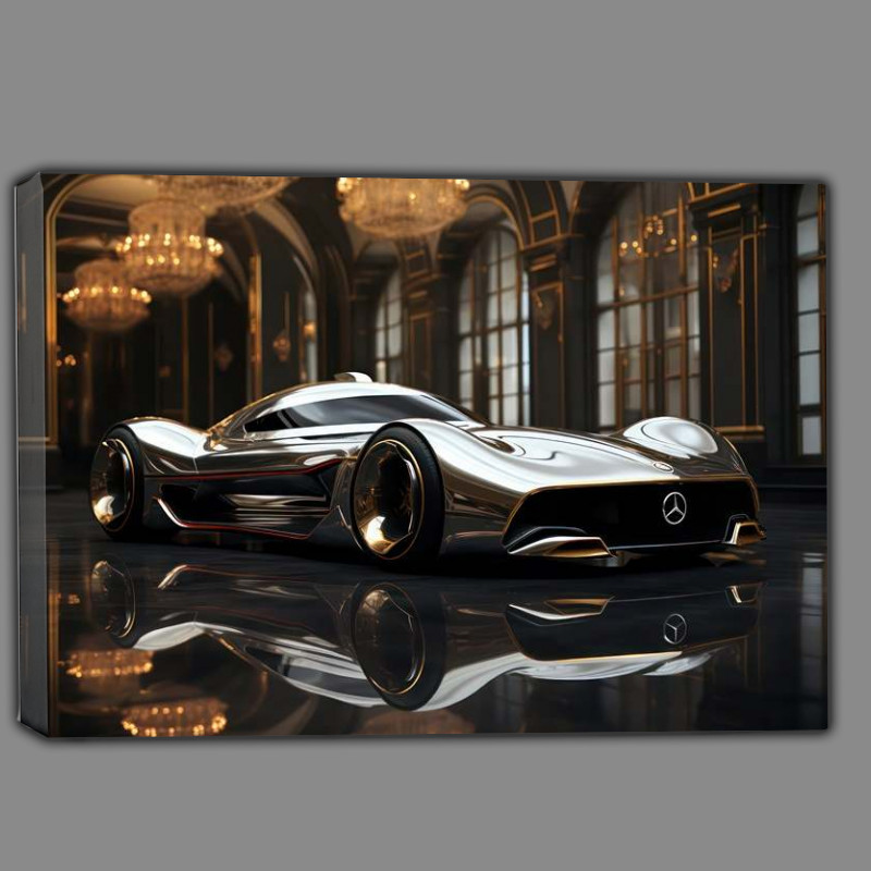 Buy Canvas : (Silver concept car into the future)