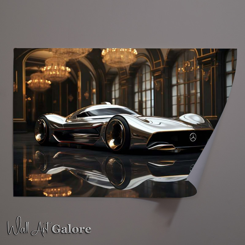 Buy Unframed Poster : (Silver concept car into the future)