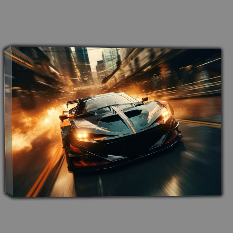 Buy Canvas : (Super car driving at speed)