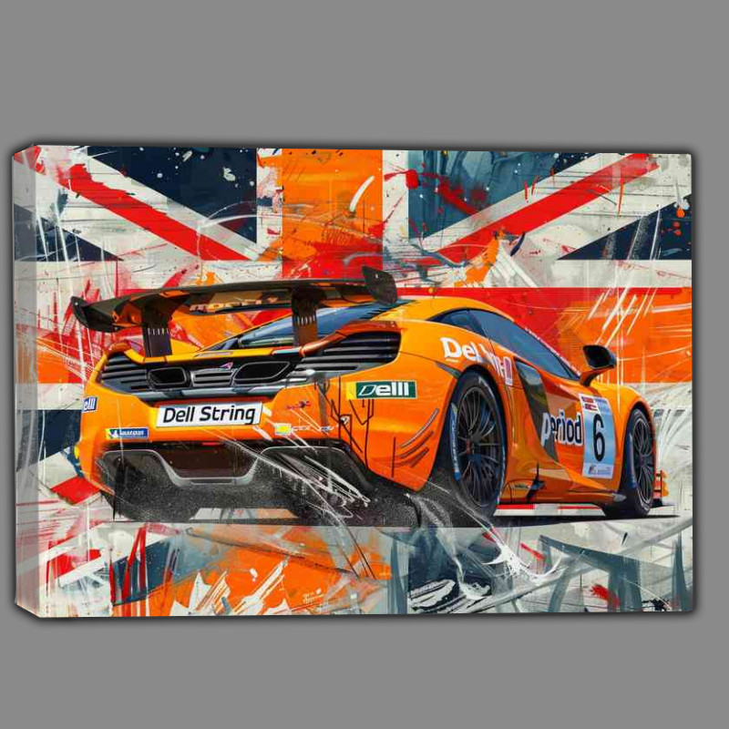 Buy Canvas : (The orange McLaren car painted style)