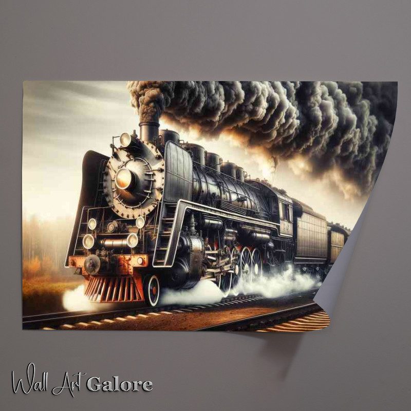 Buy Unframed Poster : (Locomotive Steam Power Majesty a classic steam engine train)