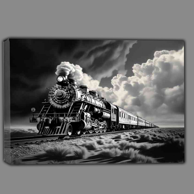 Buy Canvas : (Stram Train in black and white)