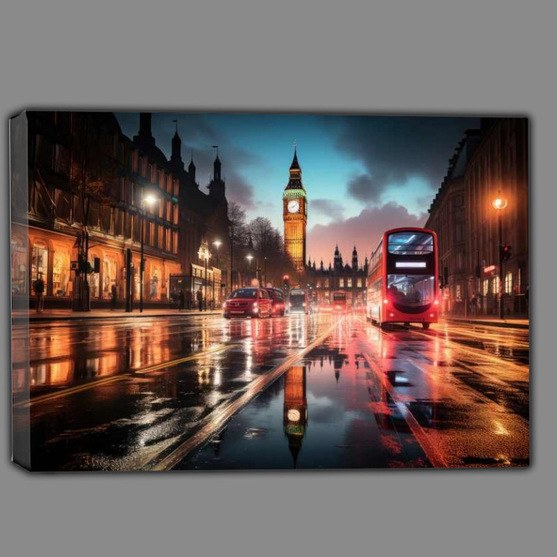 Buy Canvas : (Big ben and the london buss)