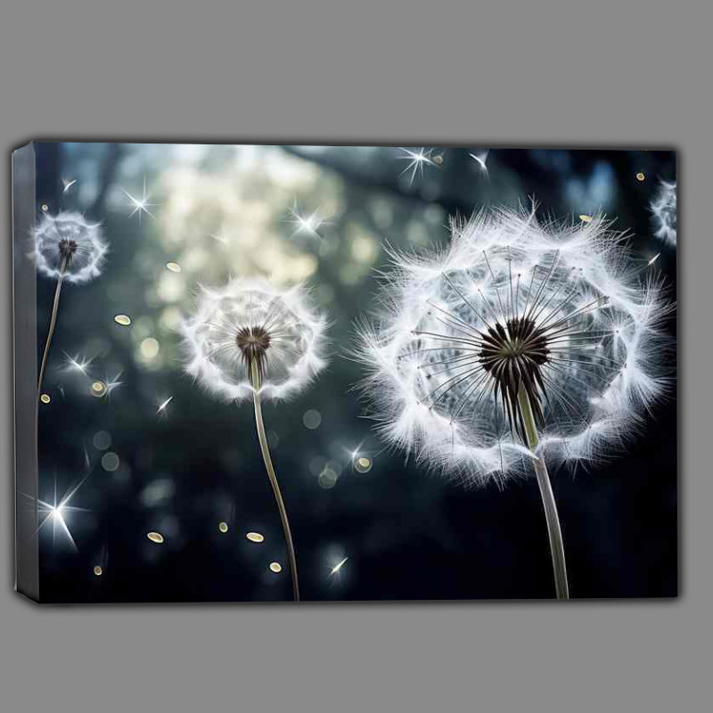 Buy Canvas : (Dandilion flying to seed)