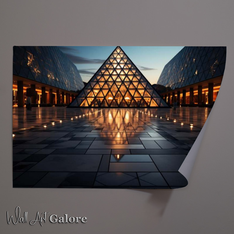 Buy Unframed Poster : (Louvre Museum at dusk)