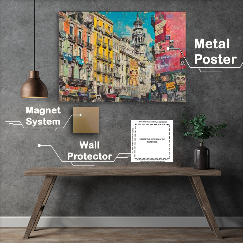 Buy Metal Poster : (Old Village painting in Italy)