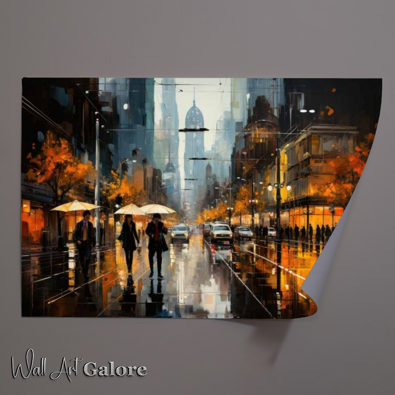 Buy Unframed Poster : (Painting of New York City streets)
