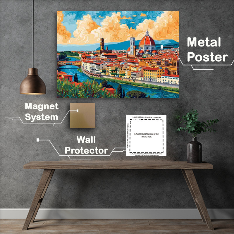 Buy Metal Poster : (Artistic painting style of Florance Italy)