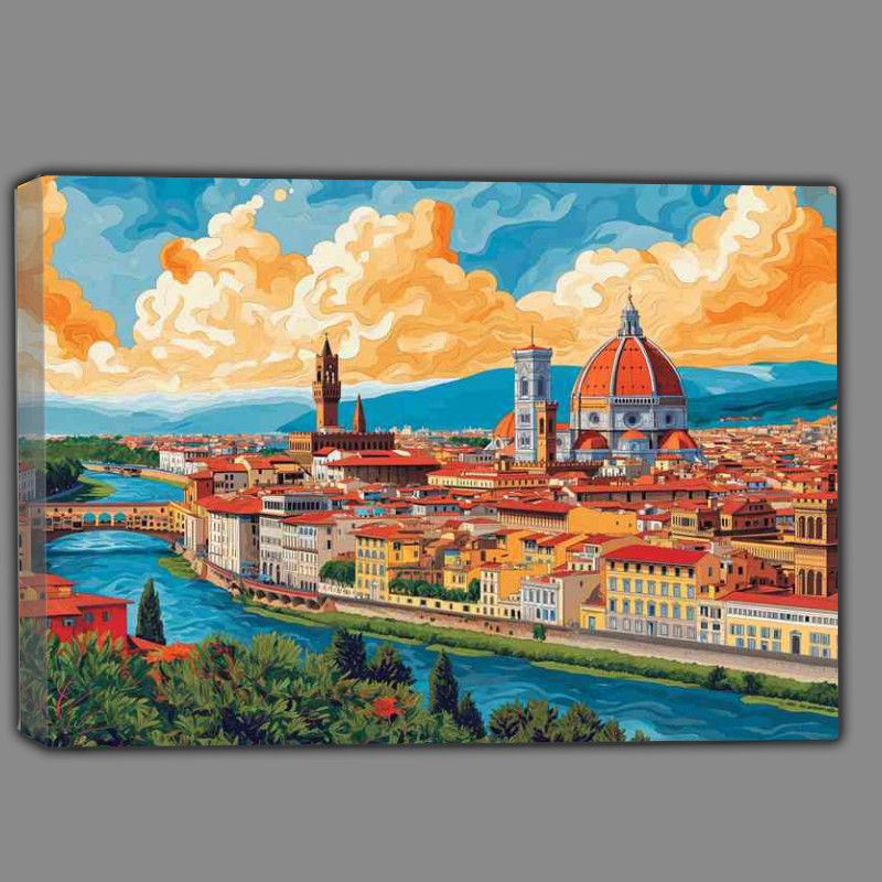 Buy Canvas : (Beautiful painting style of Florance the city)