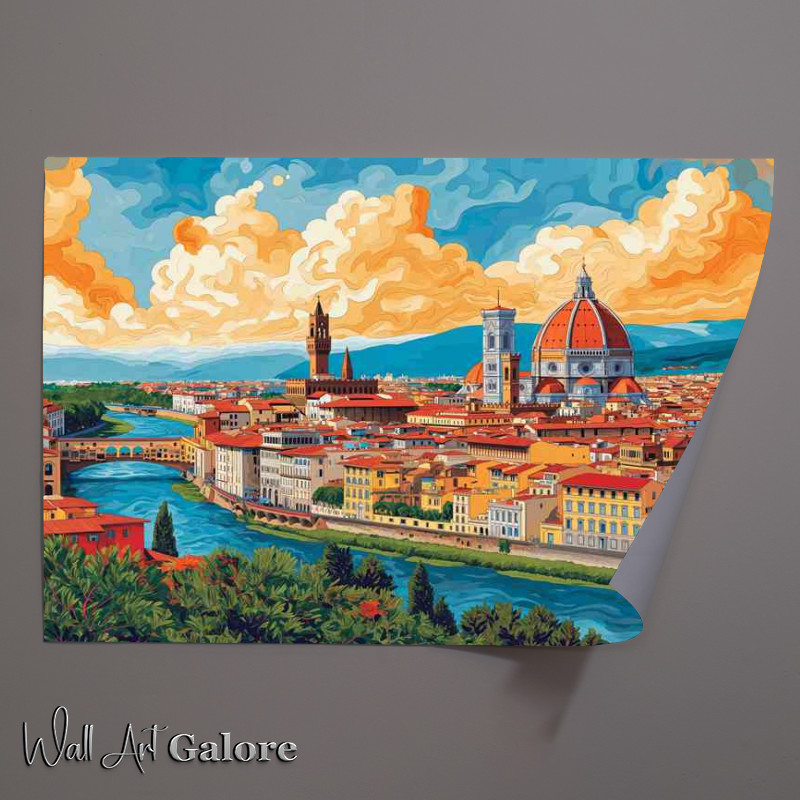 Buy Unframed Poster : (Beautiful painting style of Florance the city)