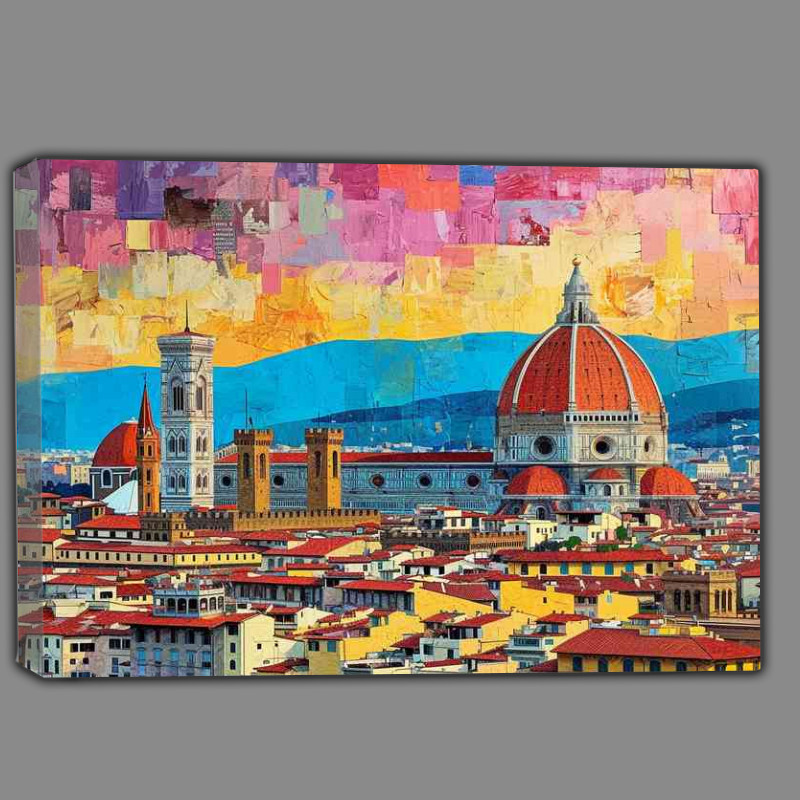 Buy Canvas : (Painting showing the architecture of florence)