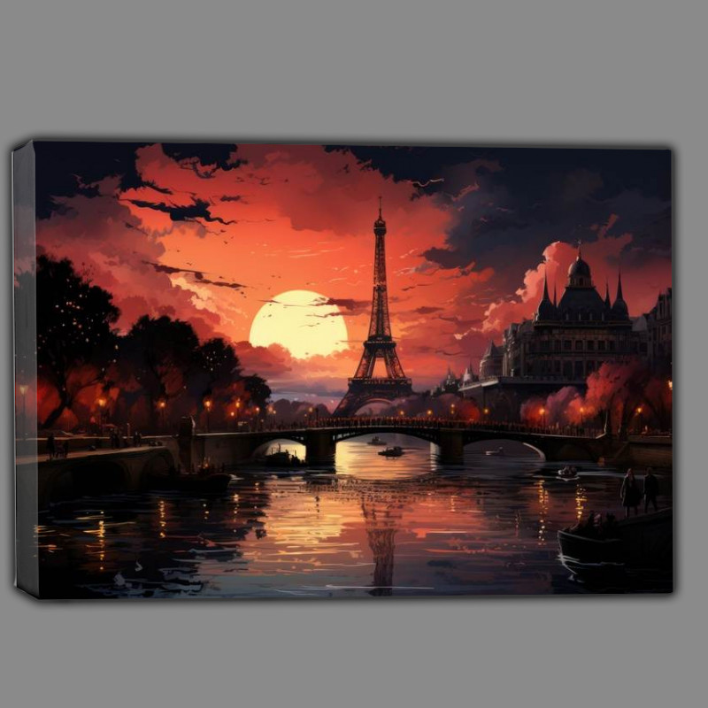 Buy Canvas : (River view of the Effiel Tower)