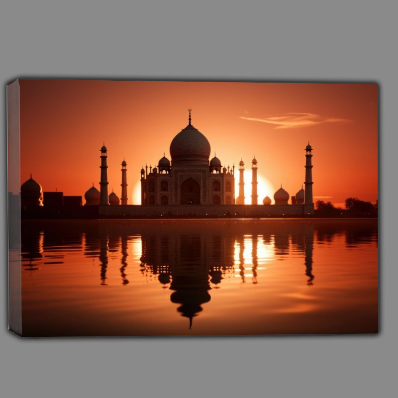 Buy Canvas : (Taj Mahal at dusk evening)