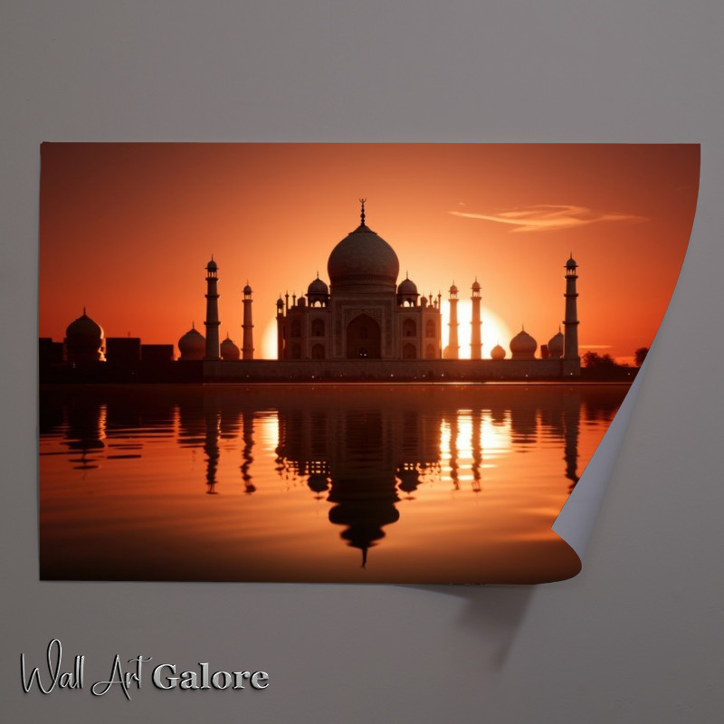 Buy Unframed Poster : (Taj Mahal at dusk evening)