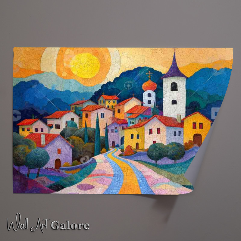 Buy Unframed Poster : (The Painted houses village in romaina)