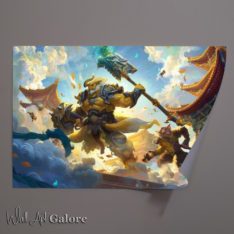 Buy Unframed Poster : (Anthropomorphic yellow fighting)