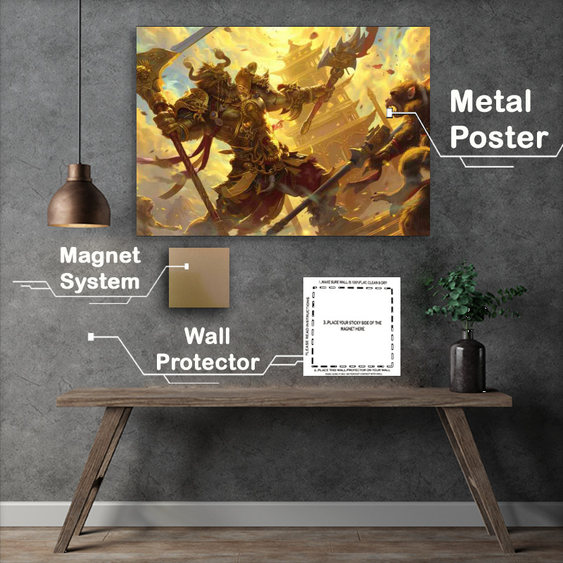 Buy Metal Poster : (Anthropomorphic yellow in battle mode)