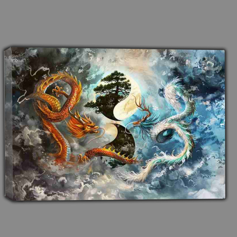 Buy Canvas : (Dragon and phoenix yin yang)