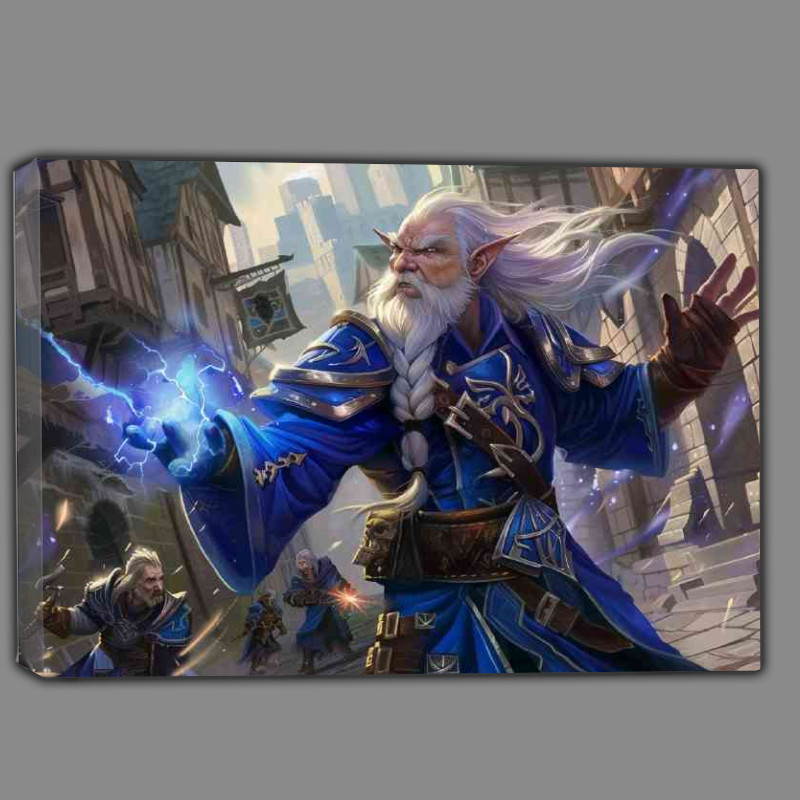 Buy Canvas : (Gnome mage in blue robes in Battle mode)