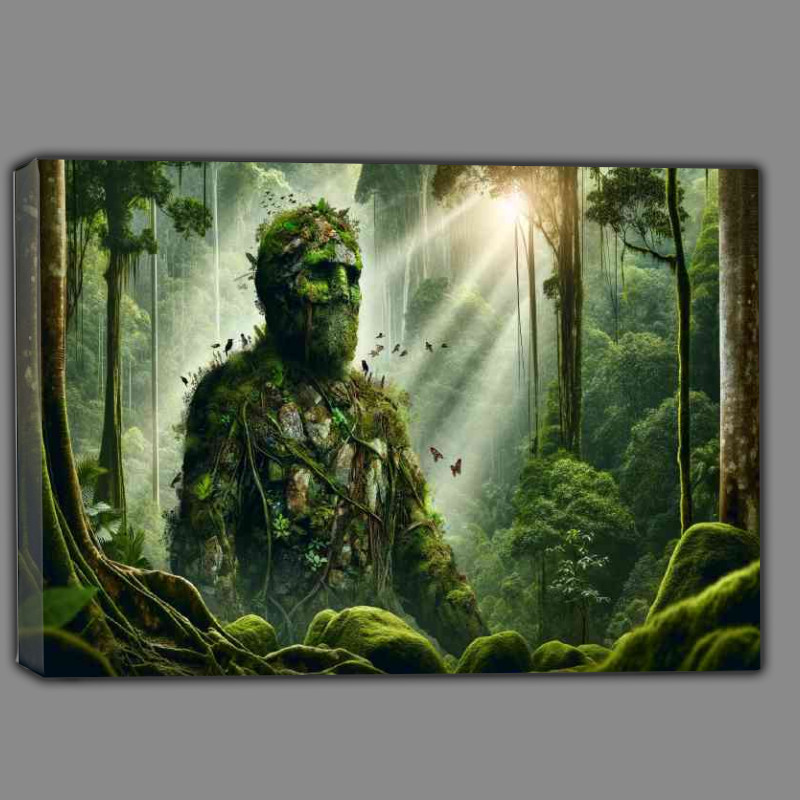 Buy Canvas : (Earth giant composed of moss covered stones and ancient earth)