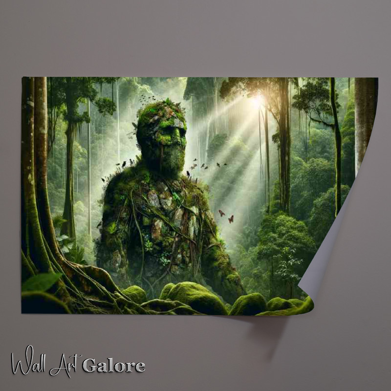 Buy Unframed Poster : (Earth giant composed of moss covered stones and ancient earth)