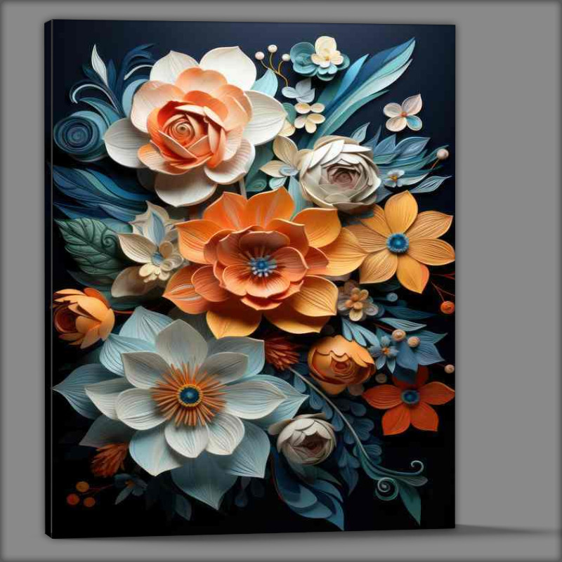Buy Canvas : (Blooming Impressions Abstract Floral Art)