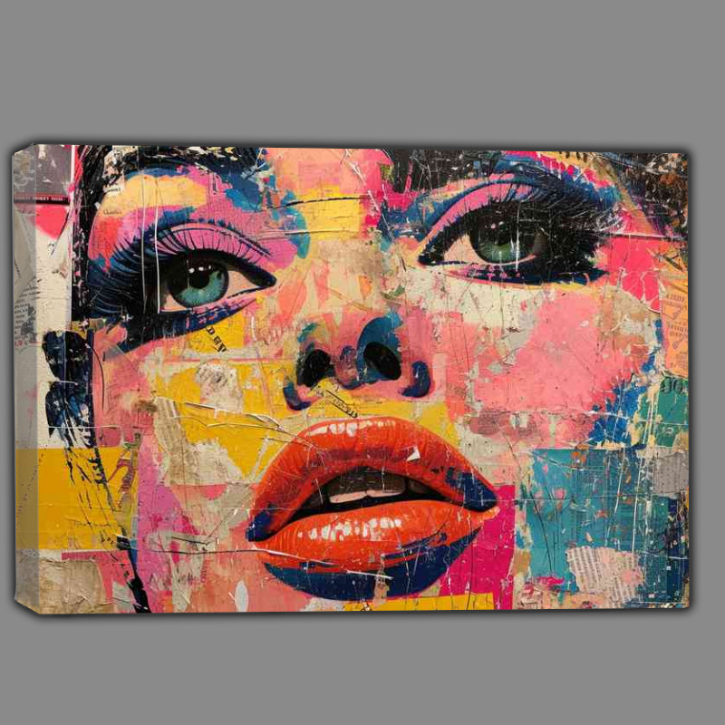 Buy Canvas : (A Lady in the pop art mixed media)