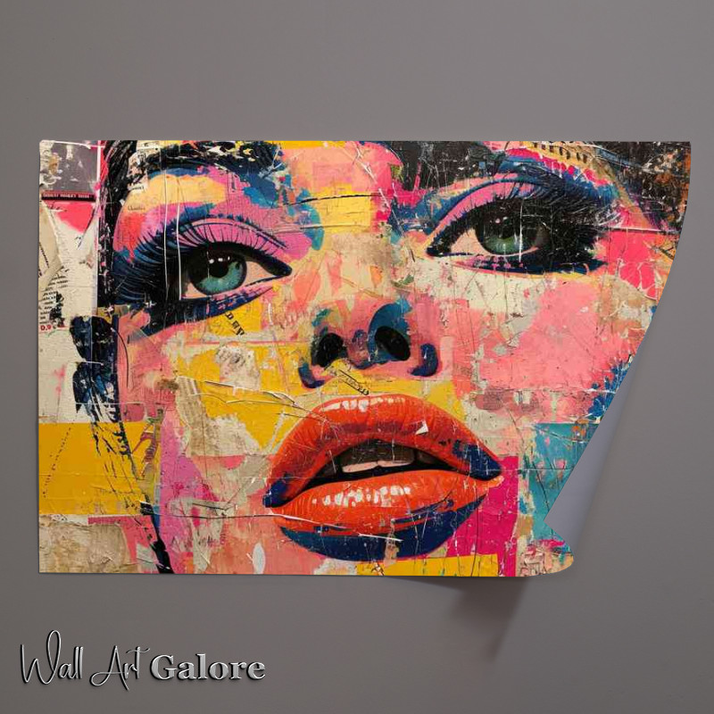Buy Unframed Poster : (A Lady in the pop art mixed media)