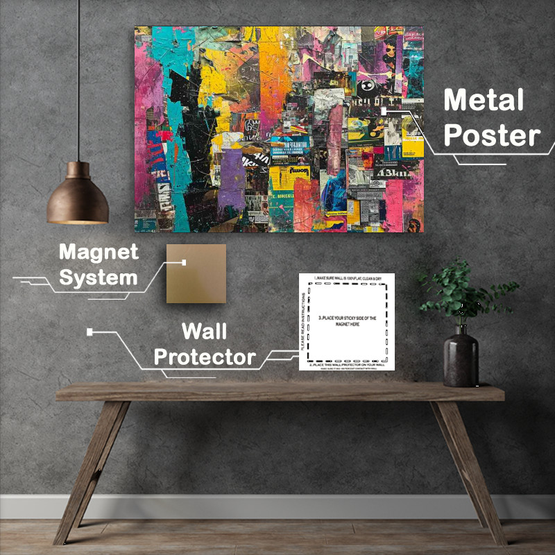 Buy Metal Poster : (A Painting style of mixed art)