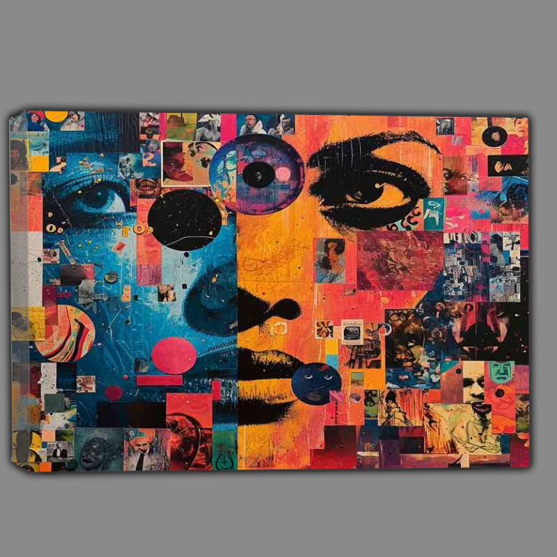 Buy Canvas : (A nice mixed art collage lady)