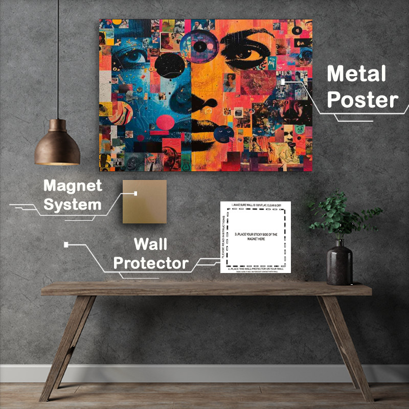 Buy Metal Poster : (A nice mixed art collage lady)