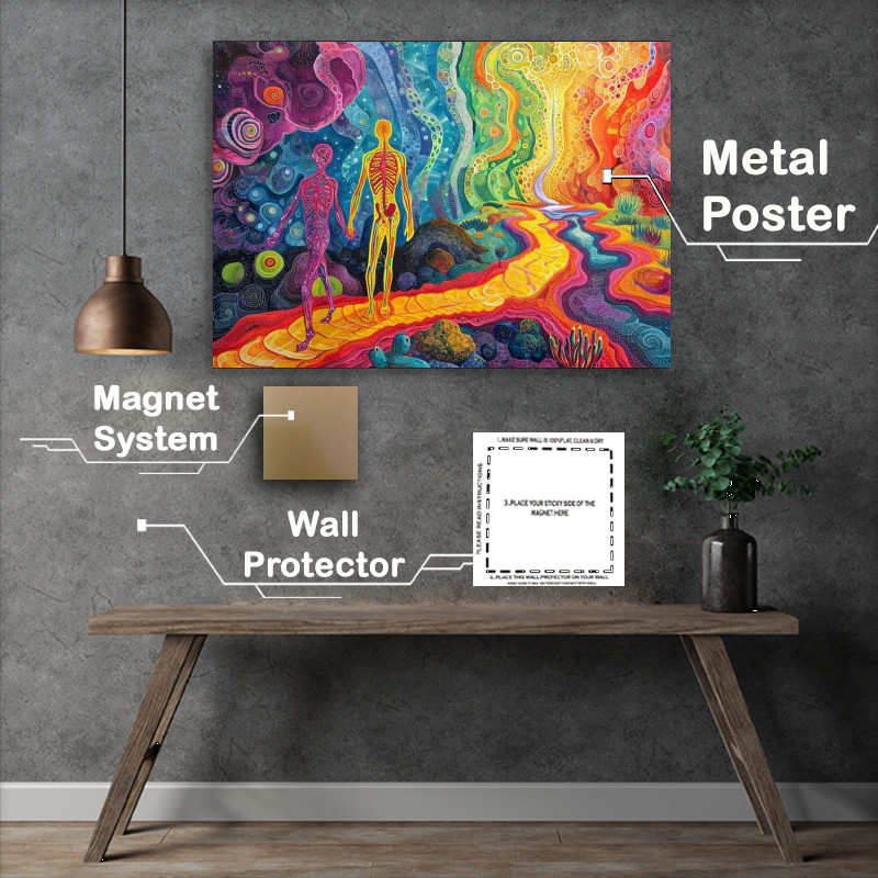 Buy Metal Poster : (Abstract art physidellic street view)