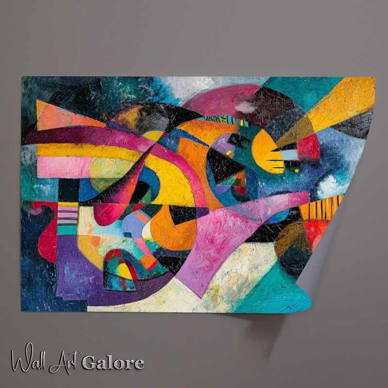 Buy Unframed Poster : (Abstract shapes with some nice tones of colour)