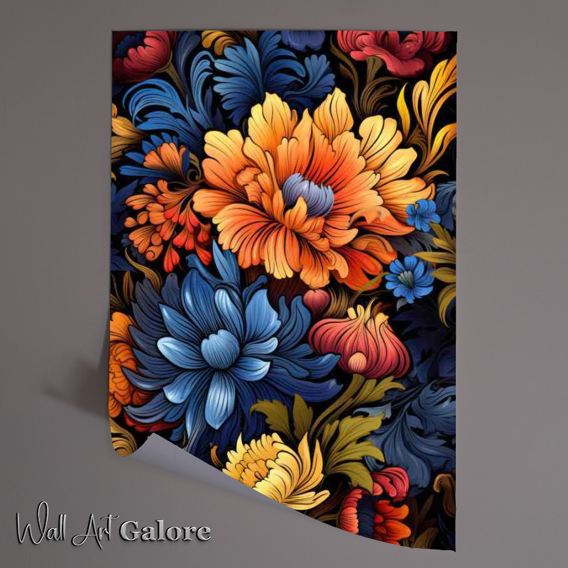 Buy Unframed Poster : (Ethereal Floral Fusion Abstract Masterpieces)