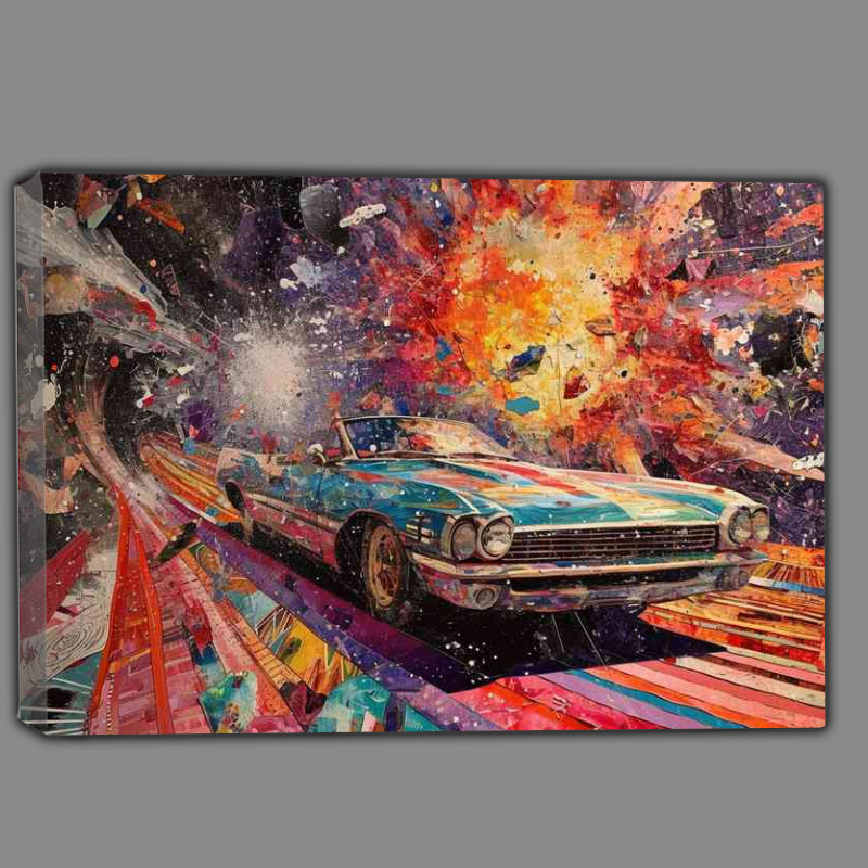 Buy Canvas : (Collage driving mixed explosion art)
