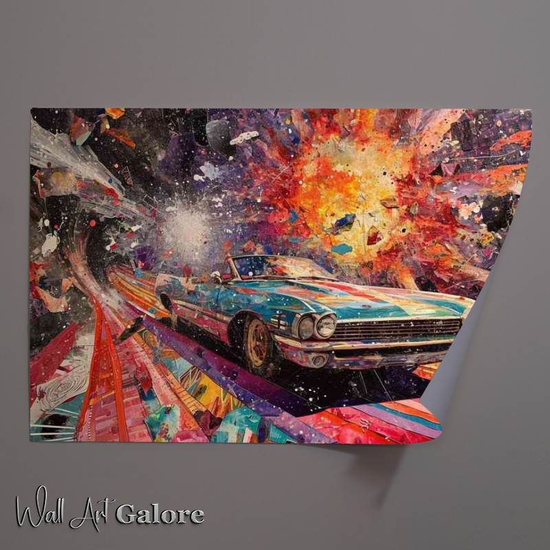 Buy Unframed Poster : (Collage driving mixed explosion art)