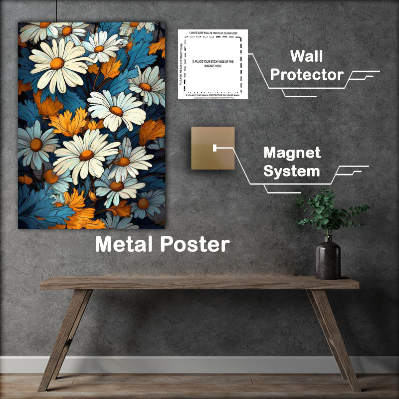 Buy Metal Poster : (Lush Floral Fantasies in Abstract)