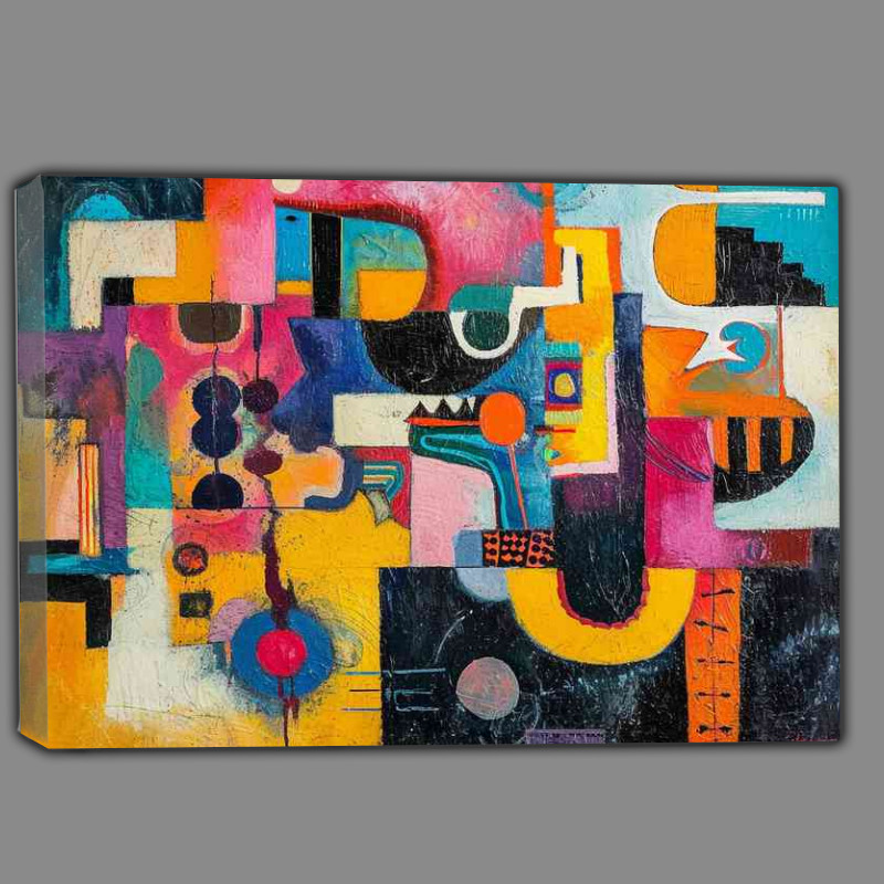 Buy Canvas : (Depicting many shapes and sizes abstract form)