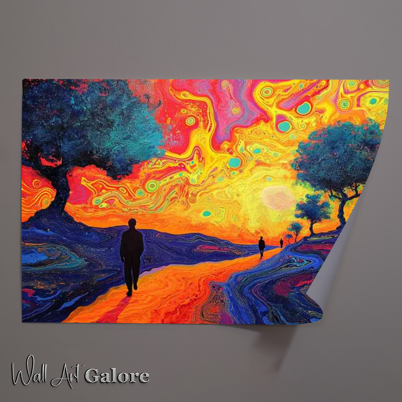Buy Unframed Poster : (Ecstasy road with trees on the side)
