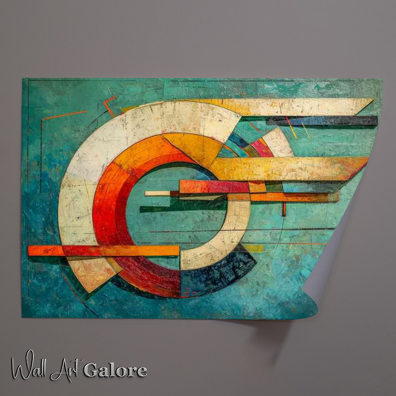 Buy Unframed Poster : (Green blue red and orange abstract)