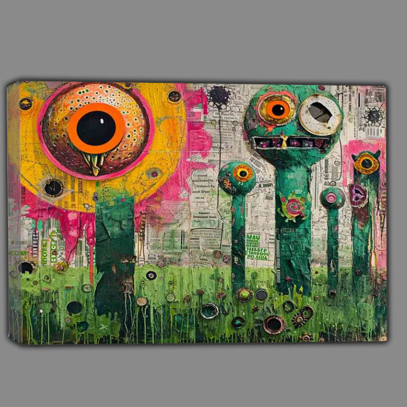 Buy Canvas : (Green object in a field abstract)