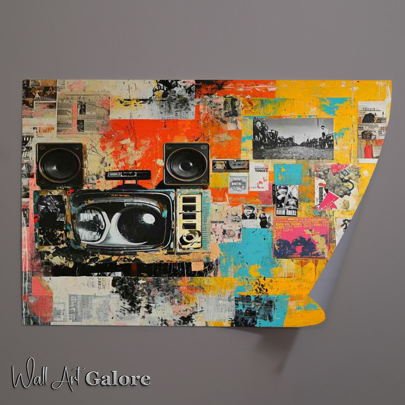 Buy Unframed Poster : (Mixed media tv radio old school)