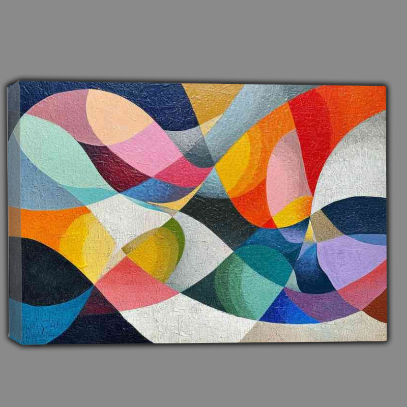 Buy Canvas : (Painted abstract style shapes and swirls)